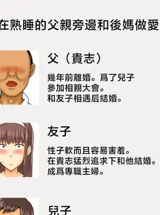 [Chinese][Manga][妄想ザンギ] 父が寝てる横で新しい母とセックス [中国翻訳]